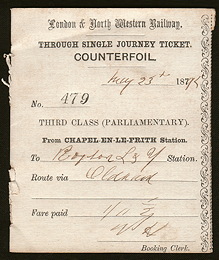 London and North West Railway counterfoil