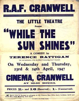Poster for While the Sun Shines, RAF Cranwell