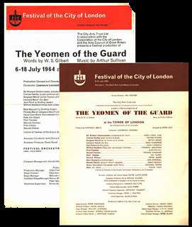 Yeomen at Tower of London programmes