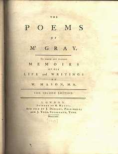 Gray's Poems title page