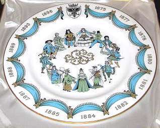 Spode D'Oyly Carte Gilbet and Sullivan plate