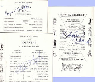 Chrstmas Season 1958 signed programmes