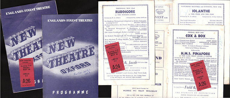 1958 New Theatre Oxford programs