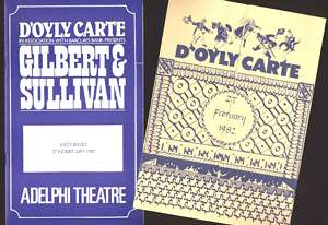 D'Oyly Carte final night 1982 programme and insert